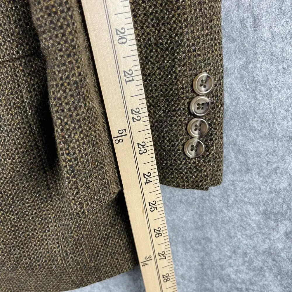 Jos A‎ Bank Wool Cashmere Tweed Blazer Sport Coat Jacket Mens 44R Brown 2 Button